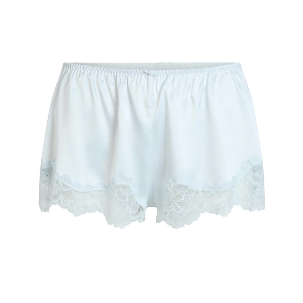 SKIMS light blue Lace Trim Pajama Shorts